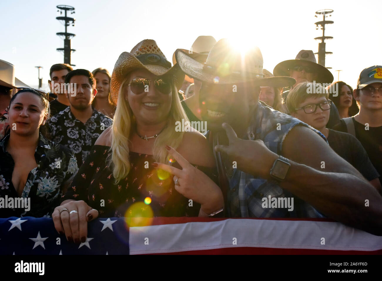 Scène de foule au Stagecoach Country Music Festival à Indio, en Californie Banque D'Images