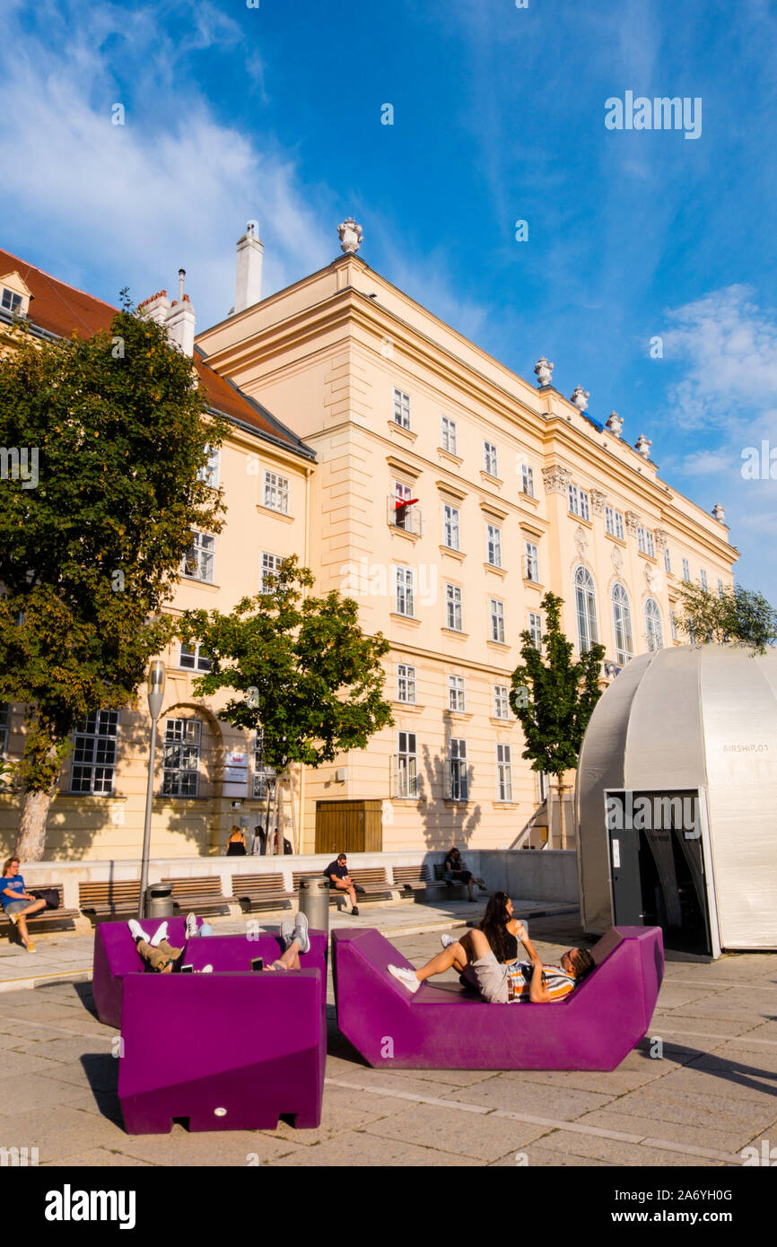 MuseumsQuartier, Vienne, Autriche Banque D'Images