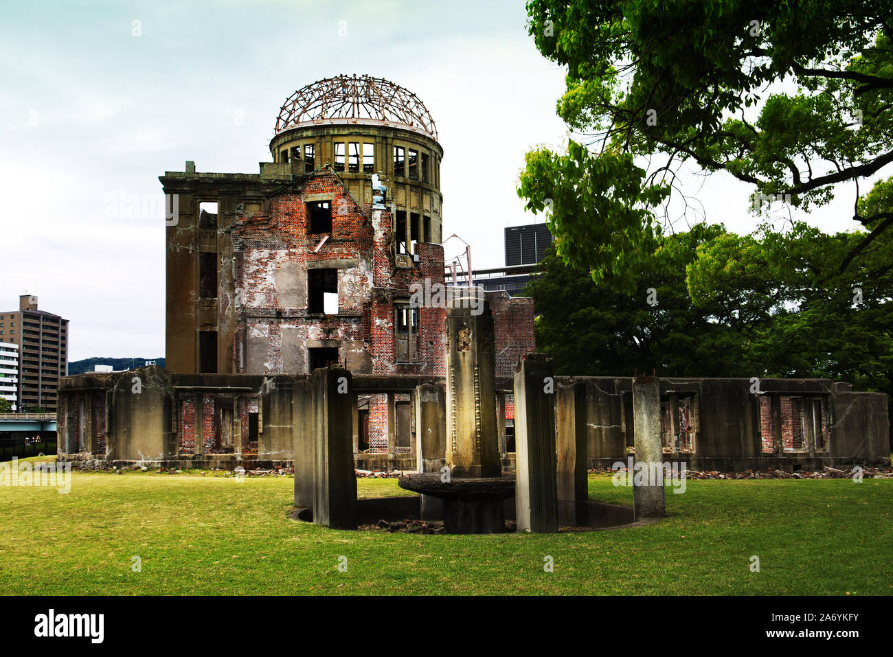 Dôme de la bombe atomique à Hiroshima Peace Memorial Park, Japon Banque D'Images