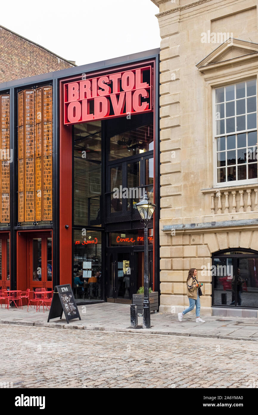 Bristol Old Vic et son entrée, Bristol, Royaume-Uni Banque D'Images