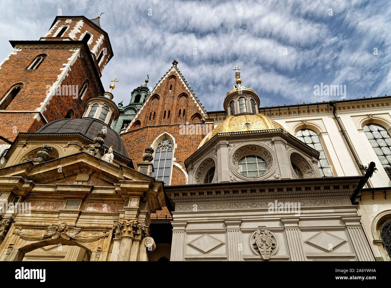 Cracovie, Pologne. 18 août, 2019. Le consigner vos bagages Royal Basilique des Saints Stanislas et Venceslas sur la colline de Wawel à Cracovie, Pologne. Banque D'Images