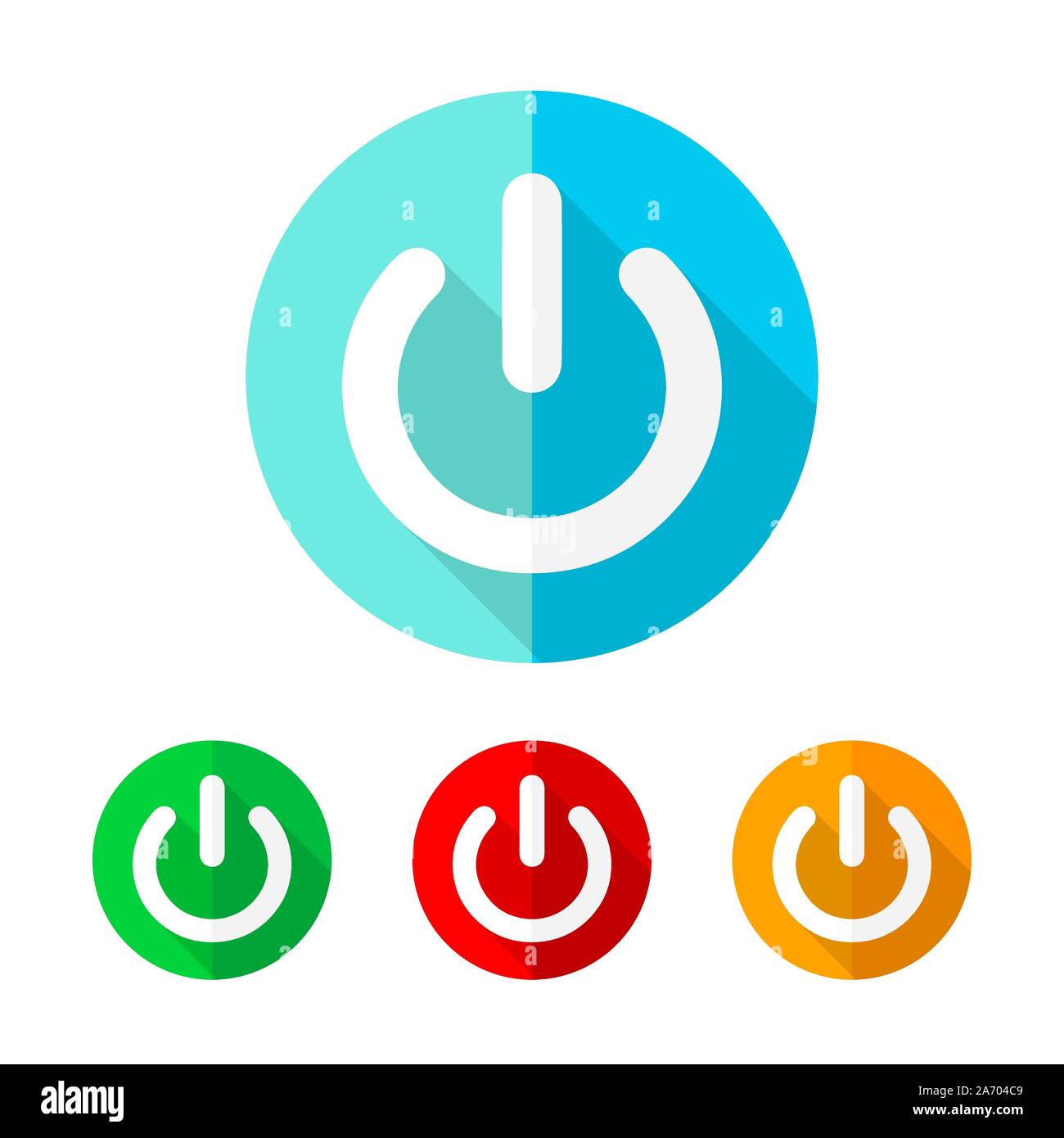 L'icône de l'alimentation en version plate. Symbole d'alimentation noir. Vector illustration Illustration de Vecteur
