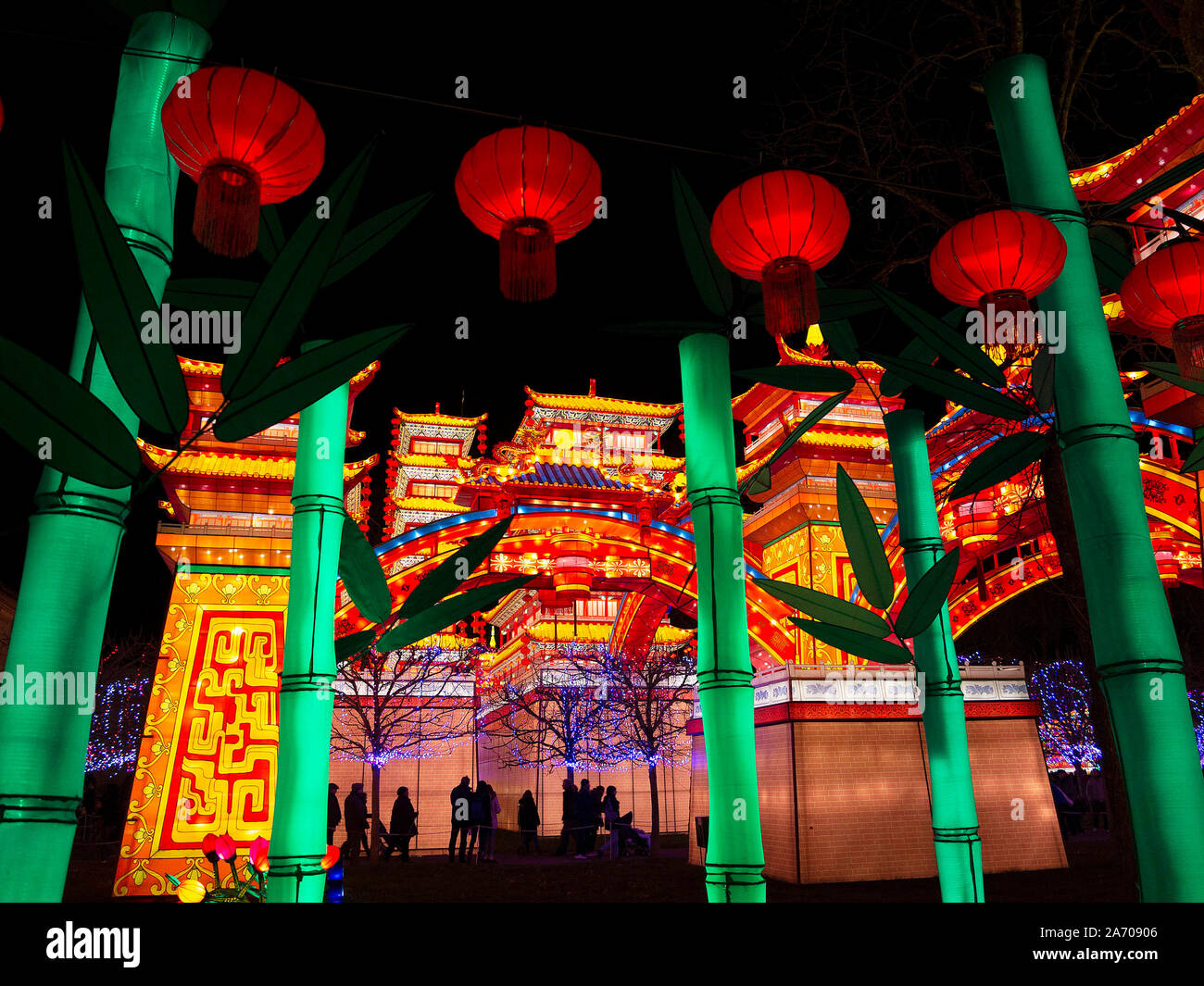 L'édition 2018 de la Fête des lanternes 'Feeries de Chine' à Gaillac (sud de la France) sur 2019/01/02 Banque D'Images