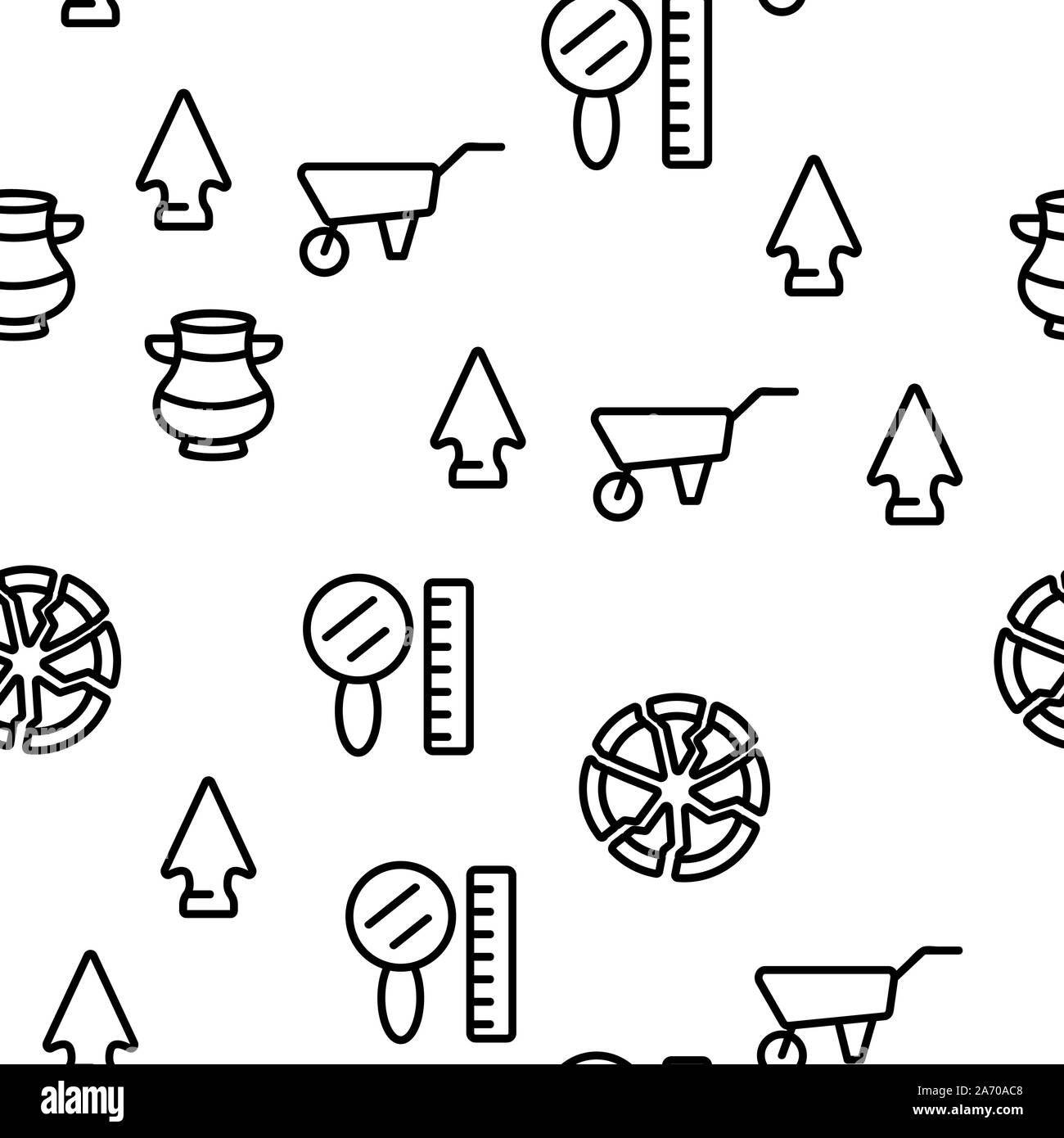 Treasure Hunter Vector Pattern transparente Illustration de Vecteur