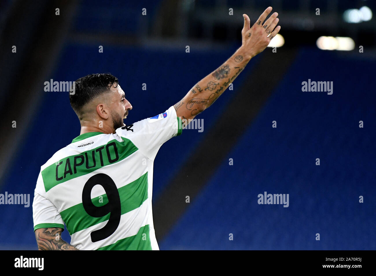 Francesco Caputo de US Sassuolo Roma 15/09/2019 Stade olympique football Serie A 2019/2020 AS Roma - US Sassuolo Photo Andrea Staccioli / Insidefo Banque D'Images