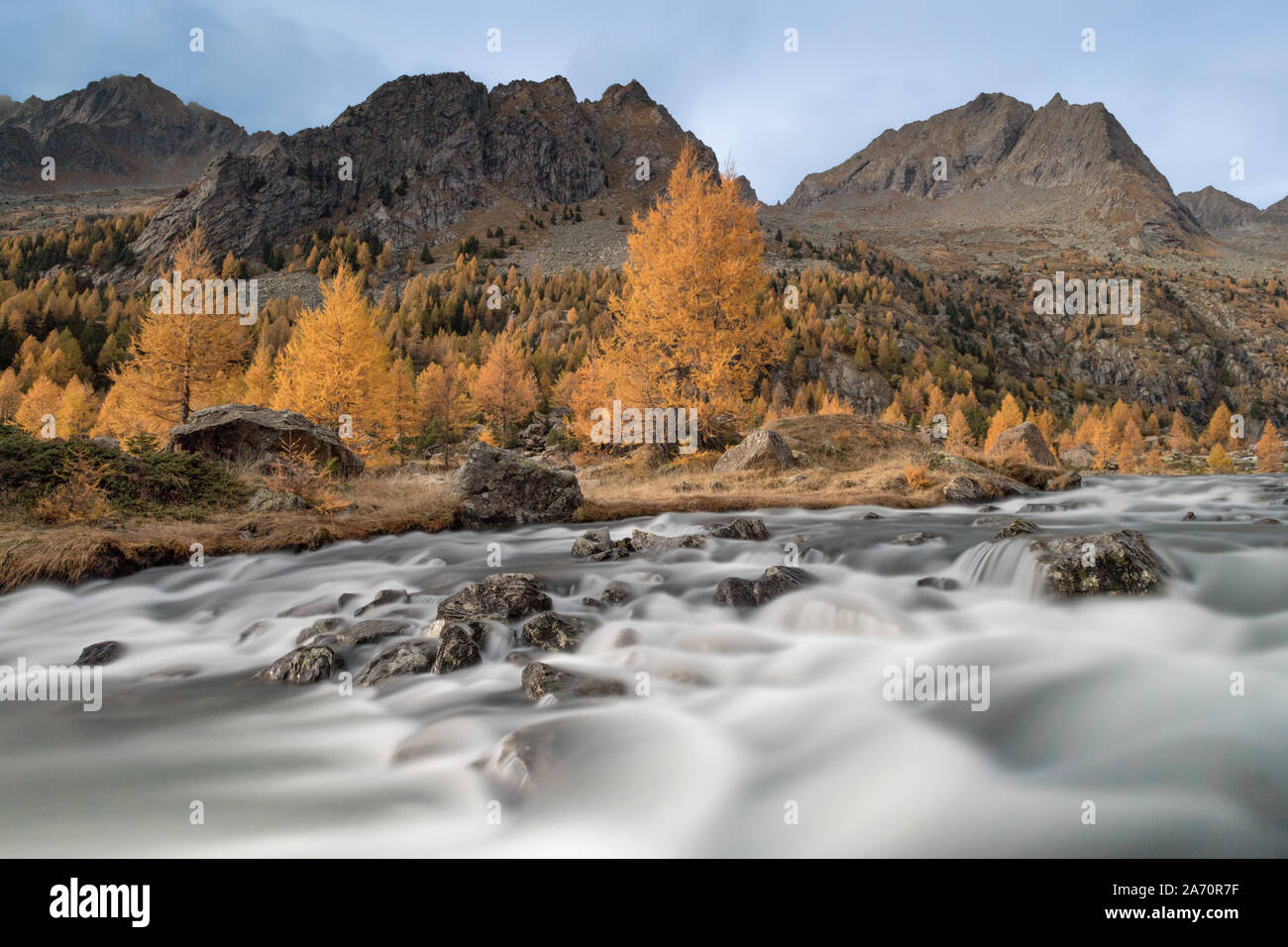Paysage majestueux en saison d'automne, Alpes Banque D'Images