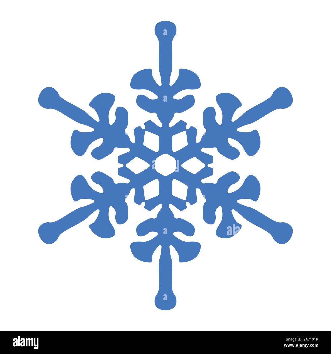 Décoration télévision blue snowflake vector design sur fond blanc convient pour Noël, Nouvel An et autres fêtes à thème hiver événement. Illustration de Vecteur