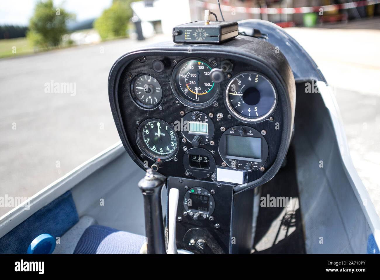 Un poste de pilotage sur le terrain Banque D'Images
