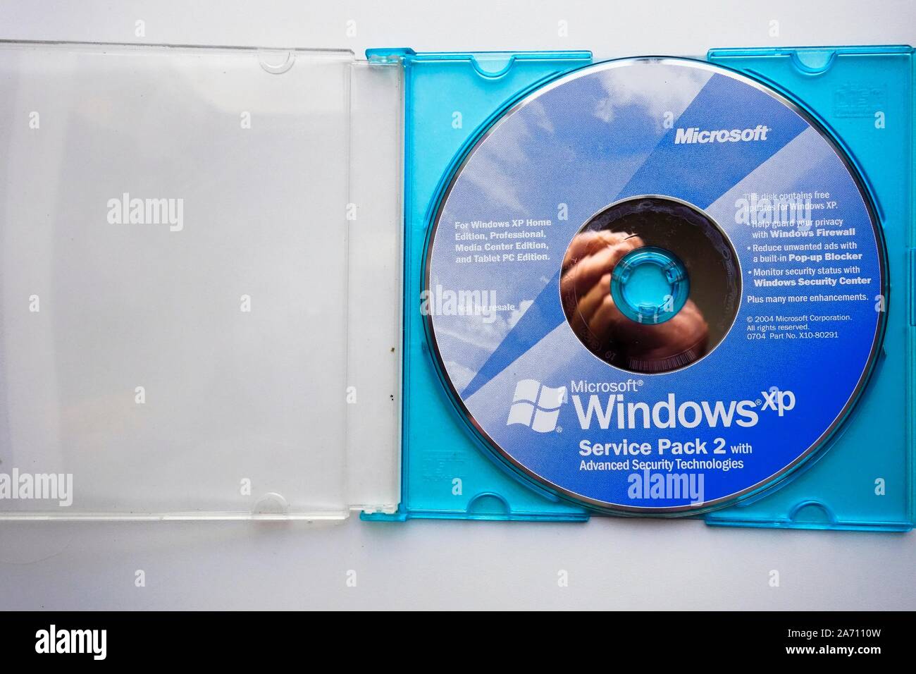 Installation sous Windows XP et le service pack CD Banque D'Images