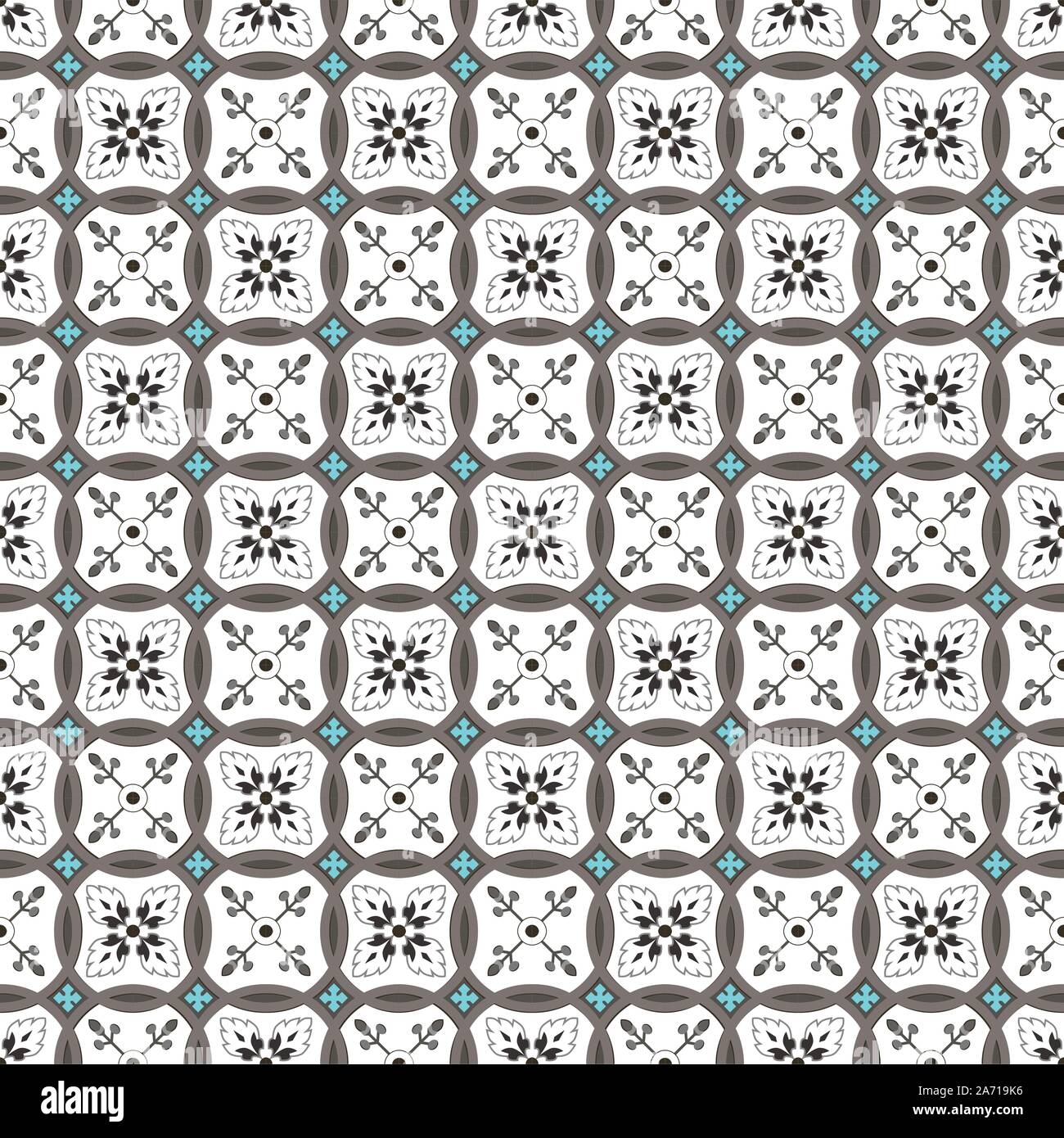 Gris et Bleu motif arabesque transparente, la texture pour le tissu, l'emballage, le papier peint et le papier. Impression décorative Illustration de Vecteur