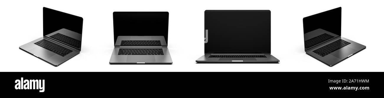 Modèle portable isolé sur blanc. Immersive. Banque D'Images