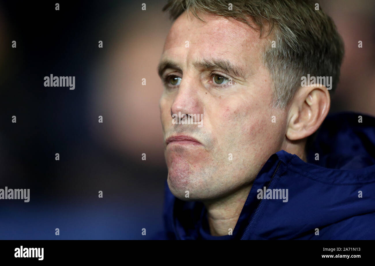 Phil de Sunderland lors de la Parkinson Carabao Cup, Quatrième ronde match à Kassam Stadium, Oxford. Banque D'Images