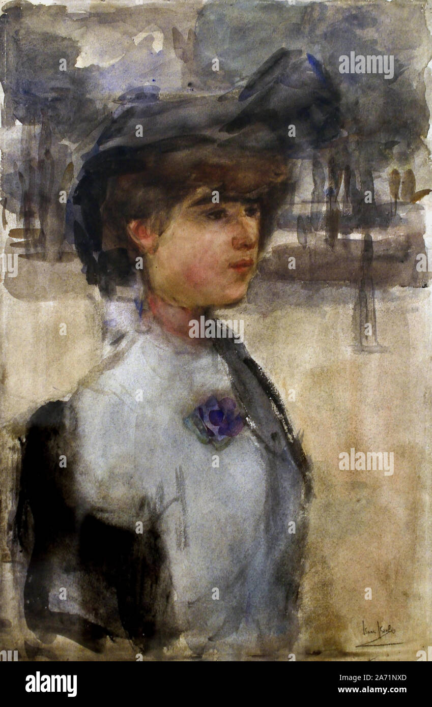 Portrait de femme 1906 par Theo van Doesburg 1865-1934 Pays-Bas Néerlandais Banque D'Images