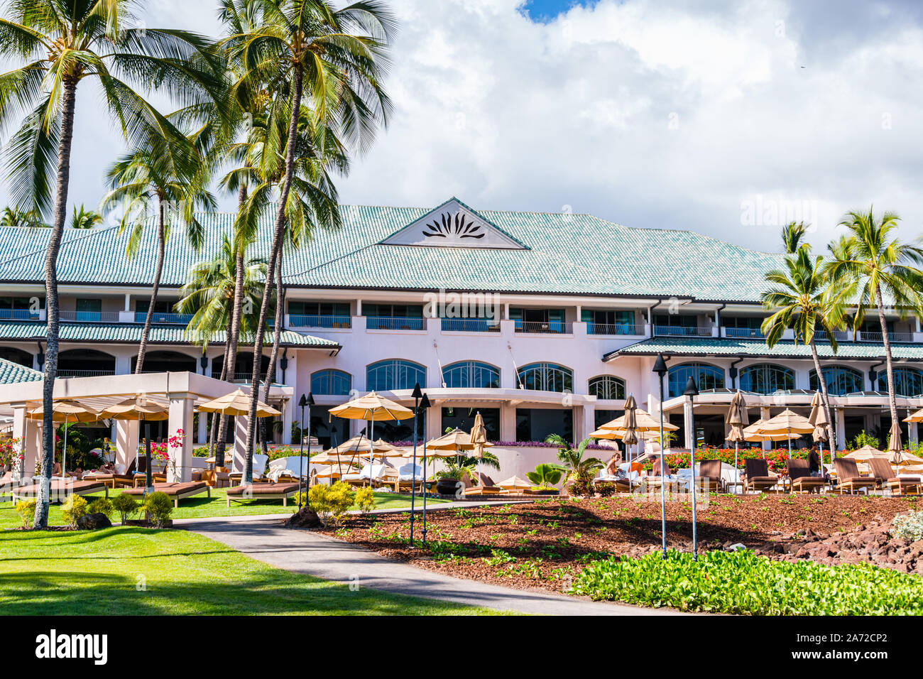 Hawai'i, Lana'i, anciennement l'Ananas Isle, l'établissement Four Seasons Resort Lanai Banque D'Images