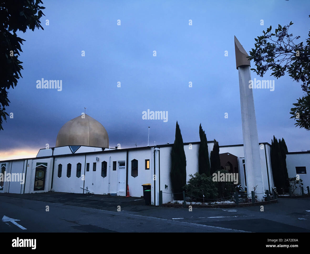 Le 15 mars 2019, la Mosquée Al Noor était une cible des fusillades de la mosquée de Christchurch.Des 51 personnes ont tiré et tué ici et au Centre islamique de Linwood Banque D'Images