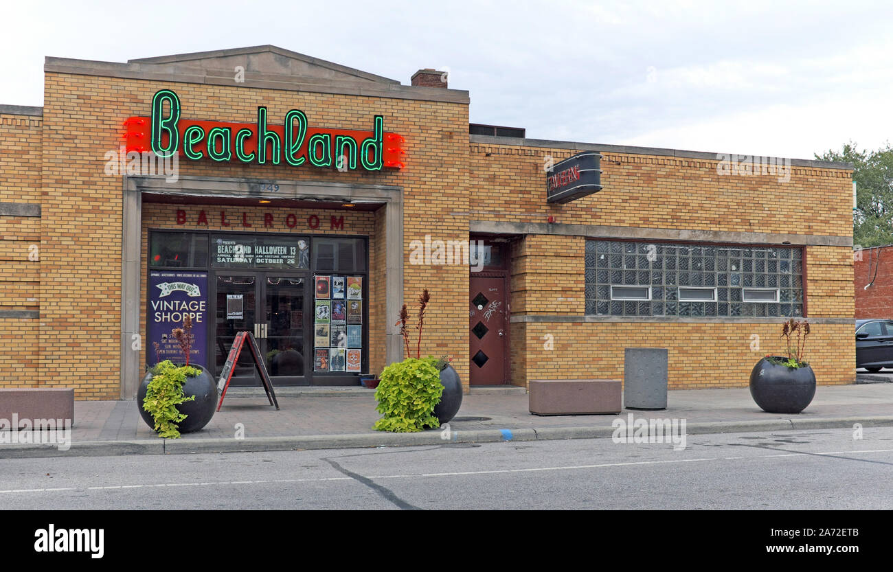 La Beachland Ballroom sur Waterloo Road dans le quartier de Collinwood Cleveland, Ohio, USA est un lieu de musique populaire dans la ville. Banque D'Images