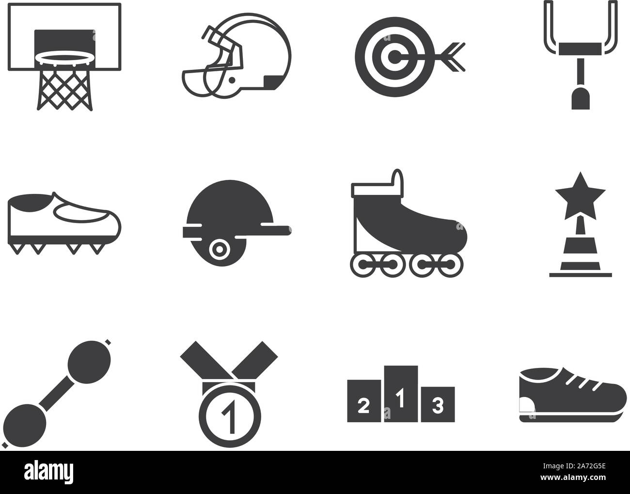Équipement sportif pictogramme related icons set vector illustration Illustration de Vecteur