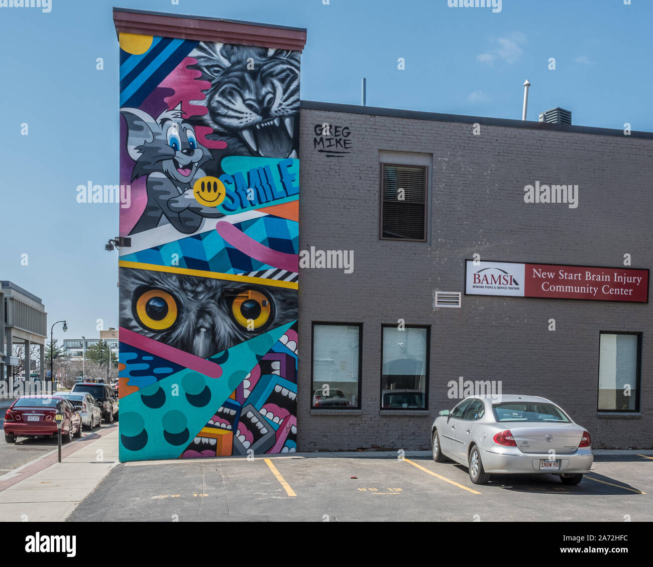 Salem Street, Worcester, MA Banque D'Images