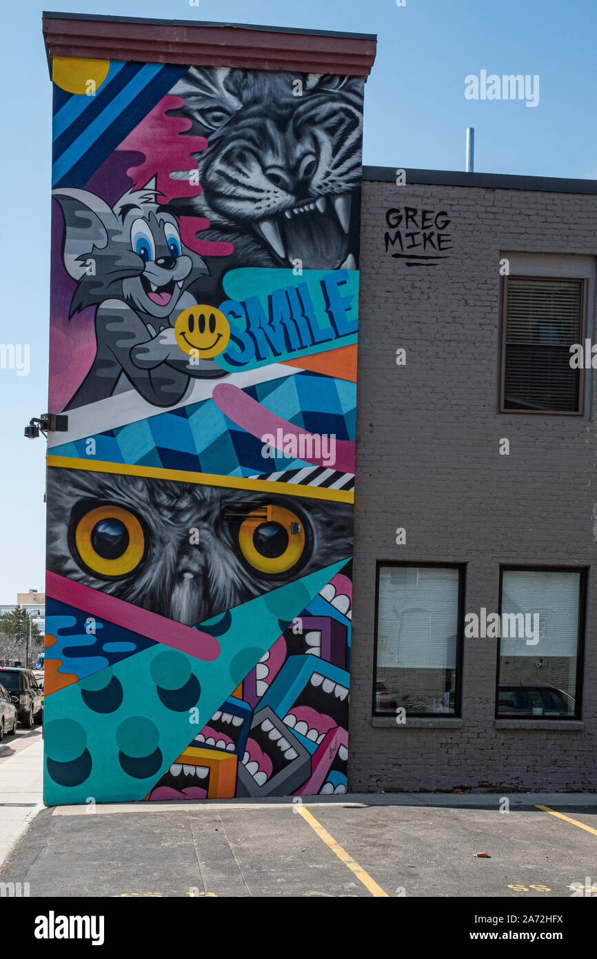 Salem Street, Worcester, MA Banque D'Images