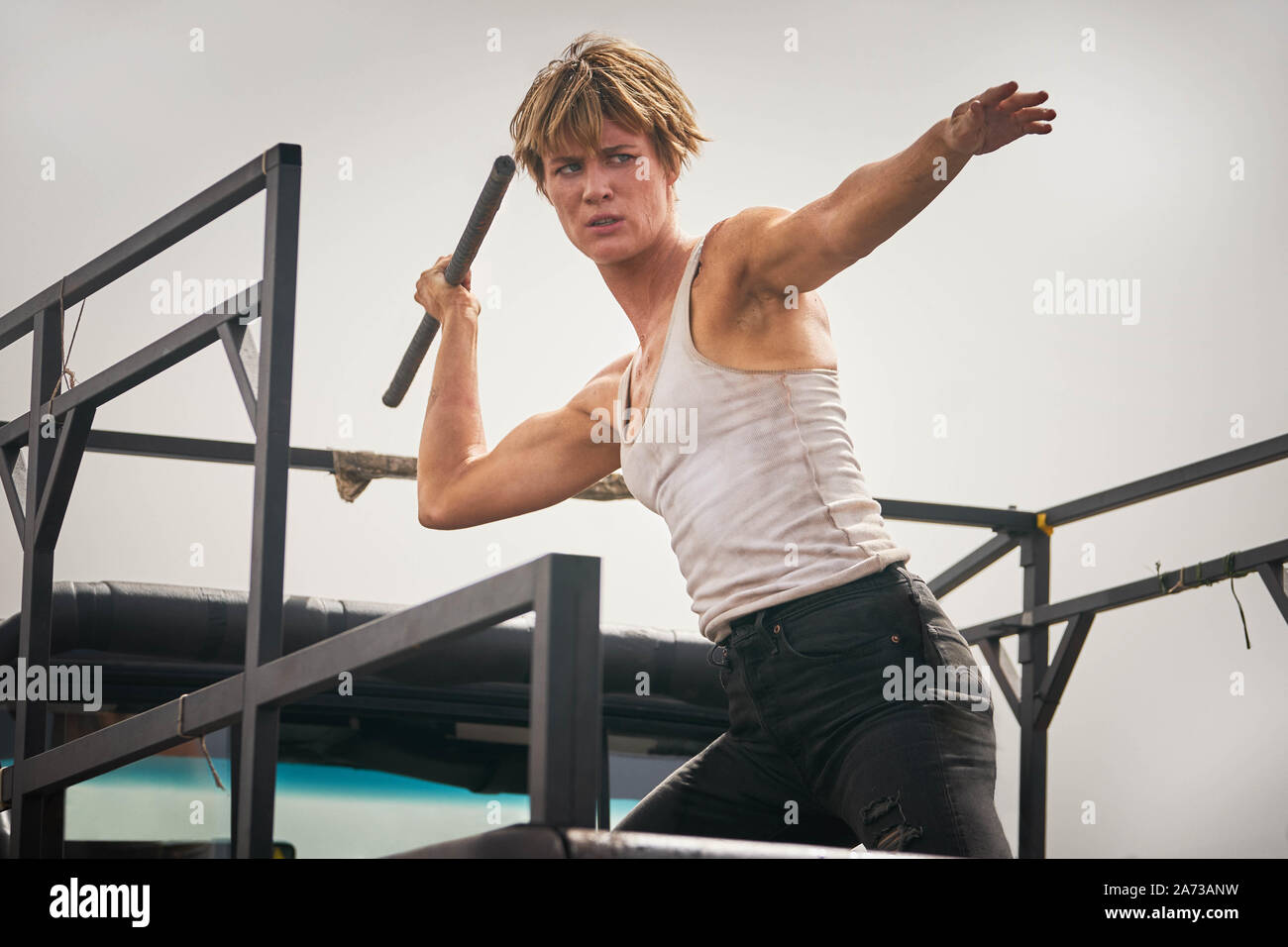 DATE DE SORTIE : Novembre 1, 2019 Title : Terminator : sombre destin Studio : Paramount Pictures Réalisateur : Tim Miller TERRAIN : terrain inconnu : nouvel opus de la série Terminator avec : DAVIS MACKENZIE comme la grâce. (Crédit Image : © Paramount Pictures/photos) Banque D'Images