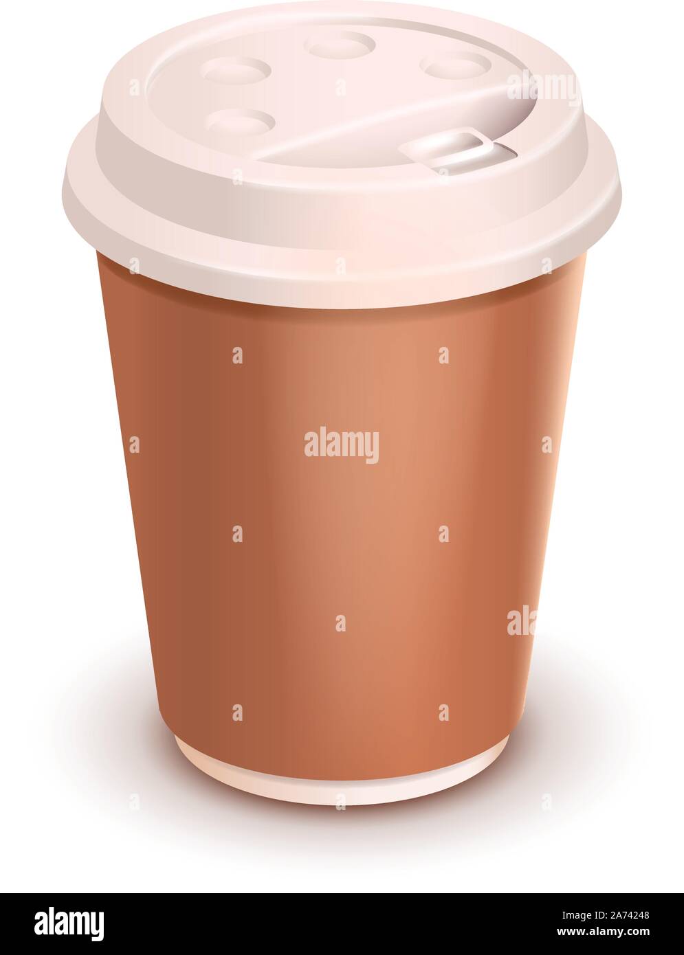 Coffee cup on white Illustration de Vecteur