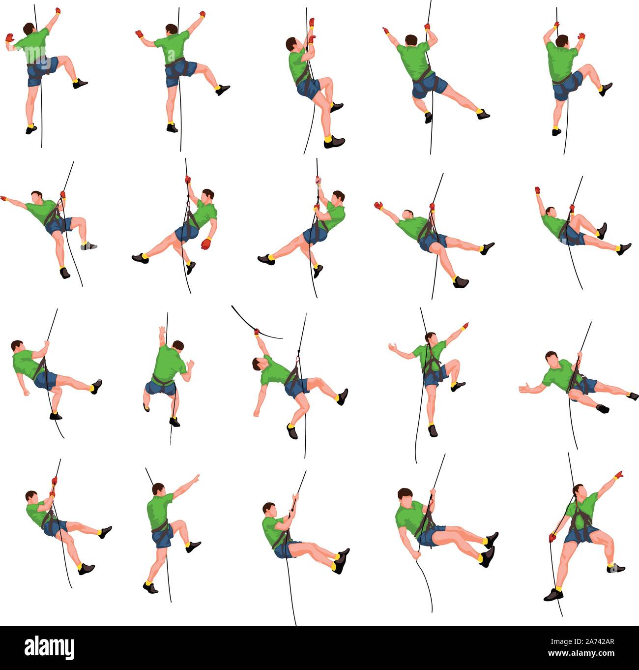 Set silhouette masculine Illustration de Vecteur