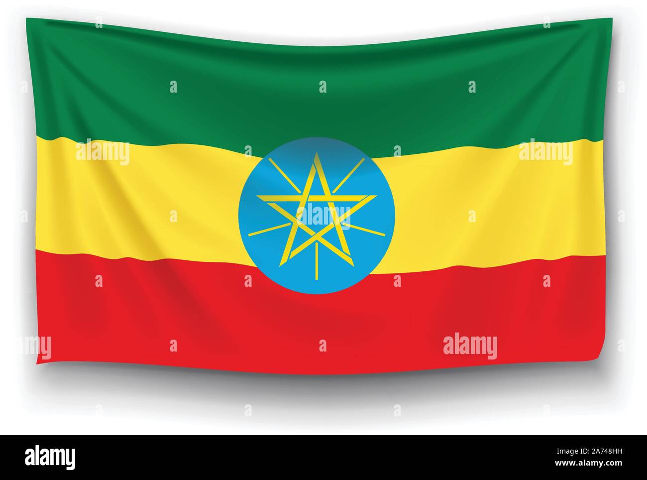 Drapeau de l'éthiopie Illustration de Vecteur