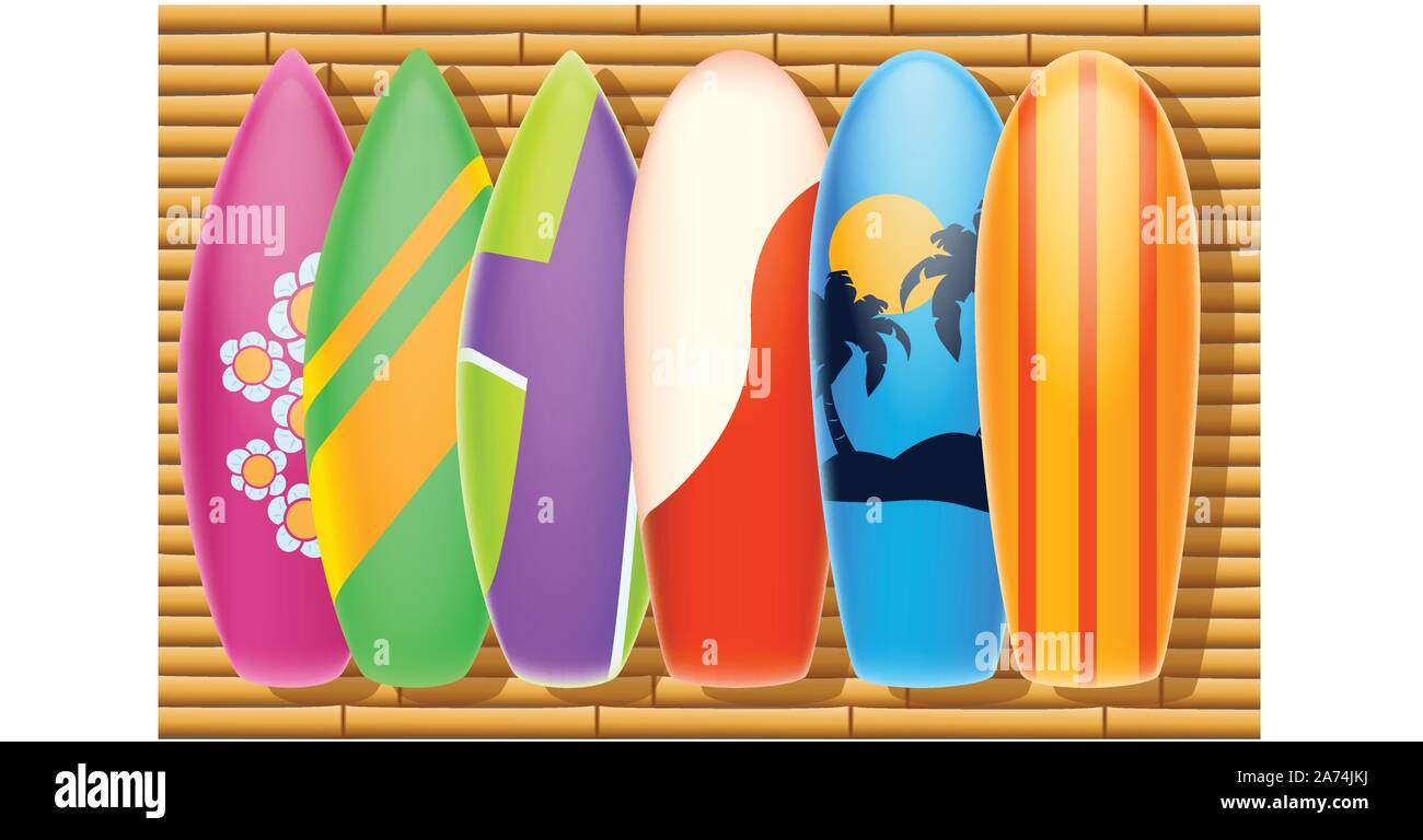 Surf bambou Illustration de Vecteur