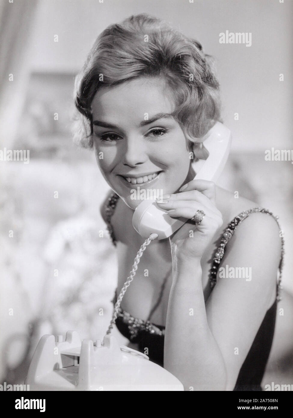 Susanne Cramer, deutsche Schauspielerin 1950er Jahre, Deutschland. L'actrice allemande Susanne Cramer, l'Allemagne des années 1950. Banque D'Images