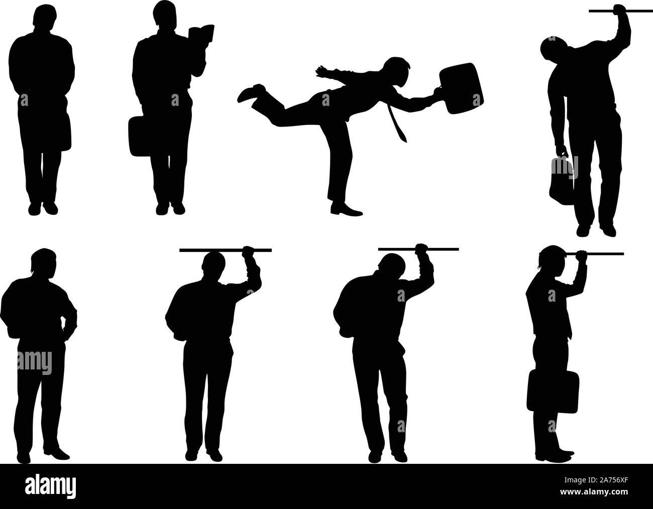 Tired businessman noir 02 Illustration de Vecteur