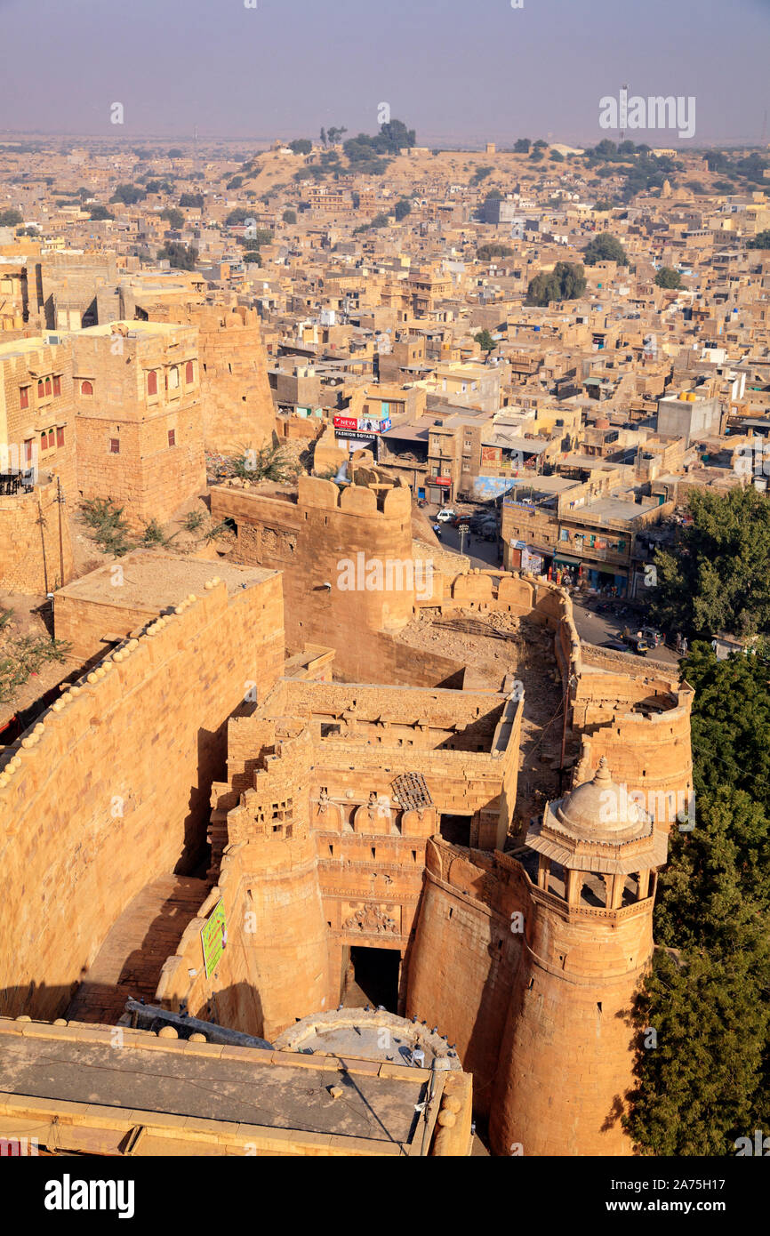 L'Inde, Rajasthan, Jaisalmer, Jaisalmer Fort Banque D'Images