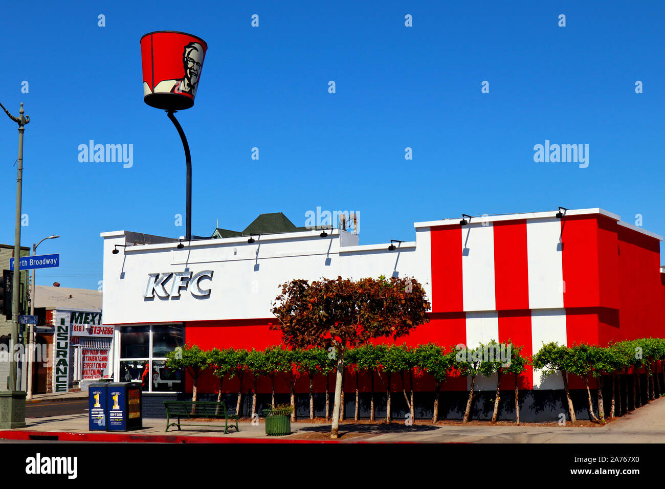 KFC Kentucky Fried Chicken, restauration rapide américaine chaîne de restaurant spécialisé dans le poulet frit Banque D'Images