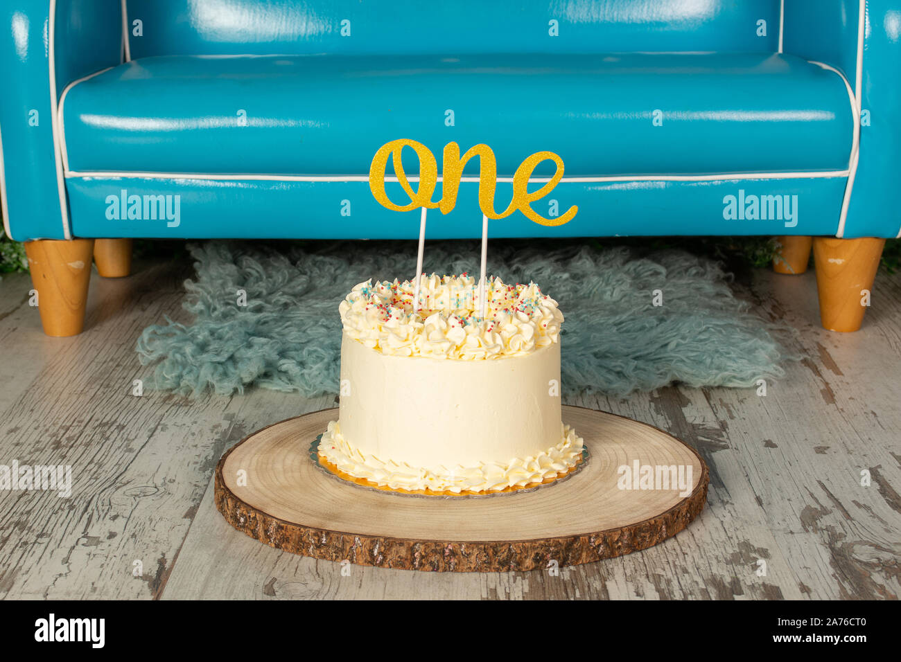 Un gâteau d'anniversaire Banque D'Images