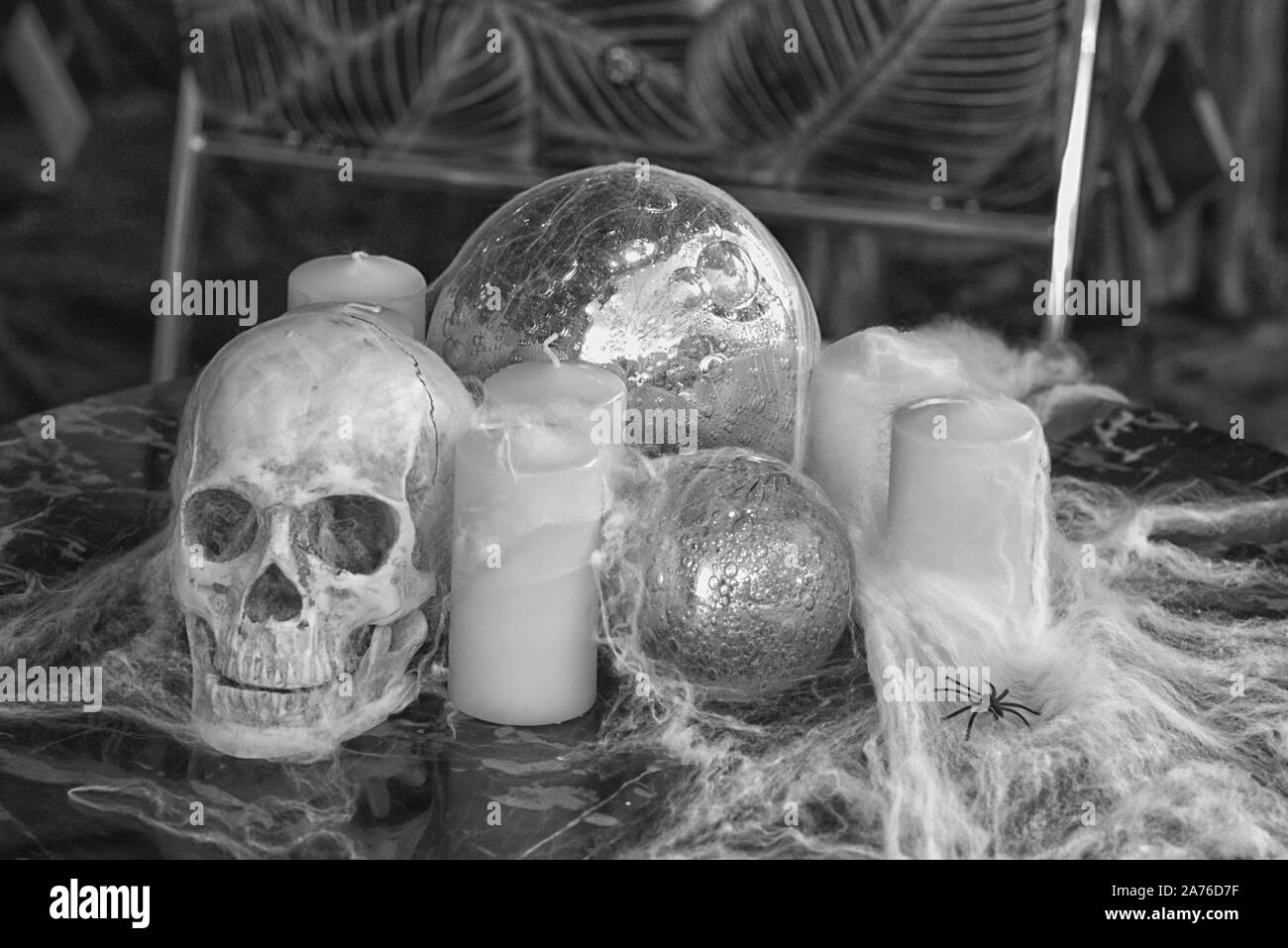 Décoration de table pour Halloween Banque D'Images