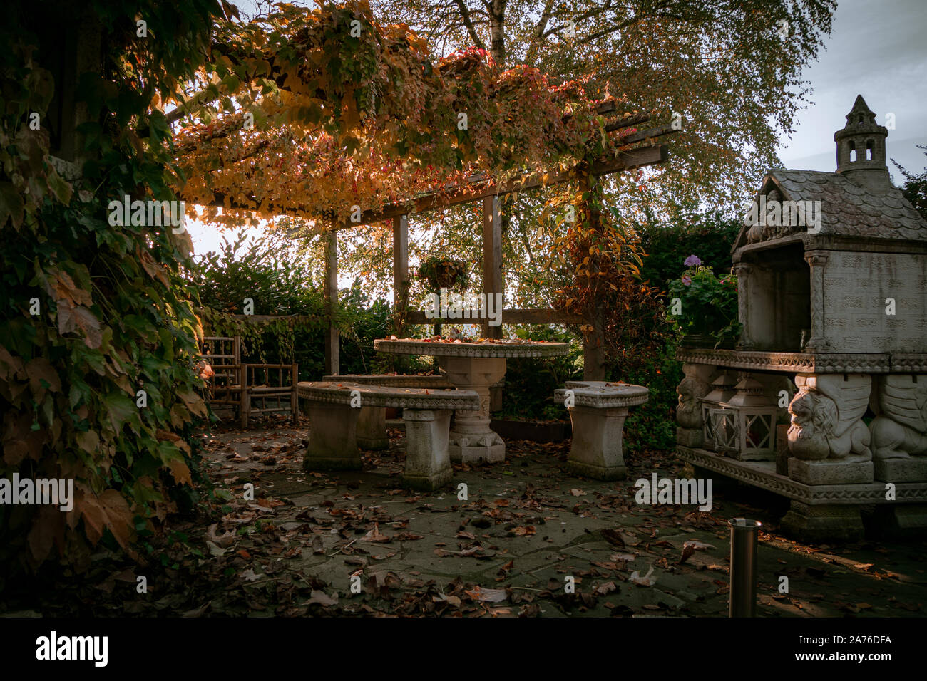Herbstlichen Im Garten Banque D'Images