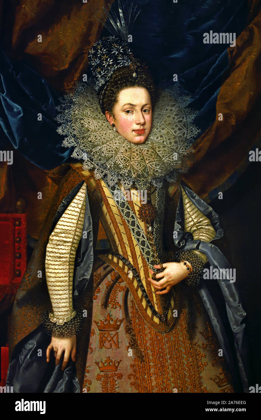 Marguerite de Savoie, duchesse de Gonzague, duchesse de Mantoue en 1608 par Frans Pourbus (II) (1569-1622) , Belgique, Belge, flamande, Banque D'Images