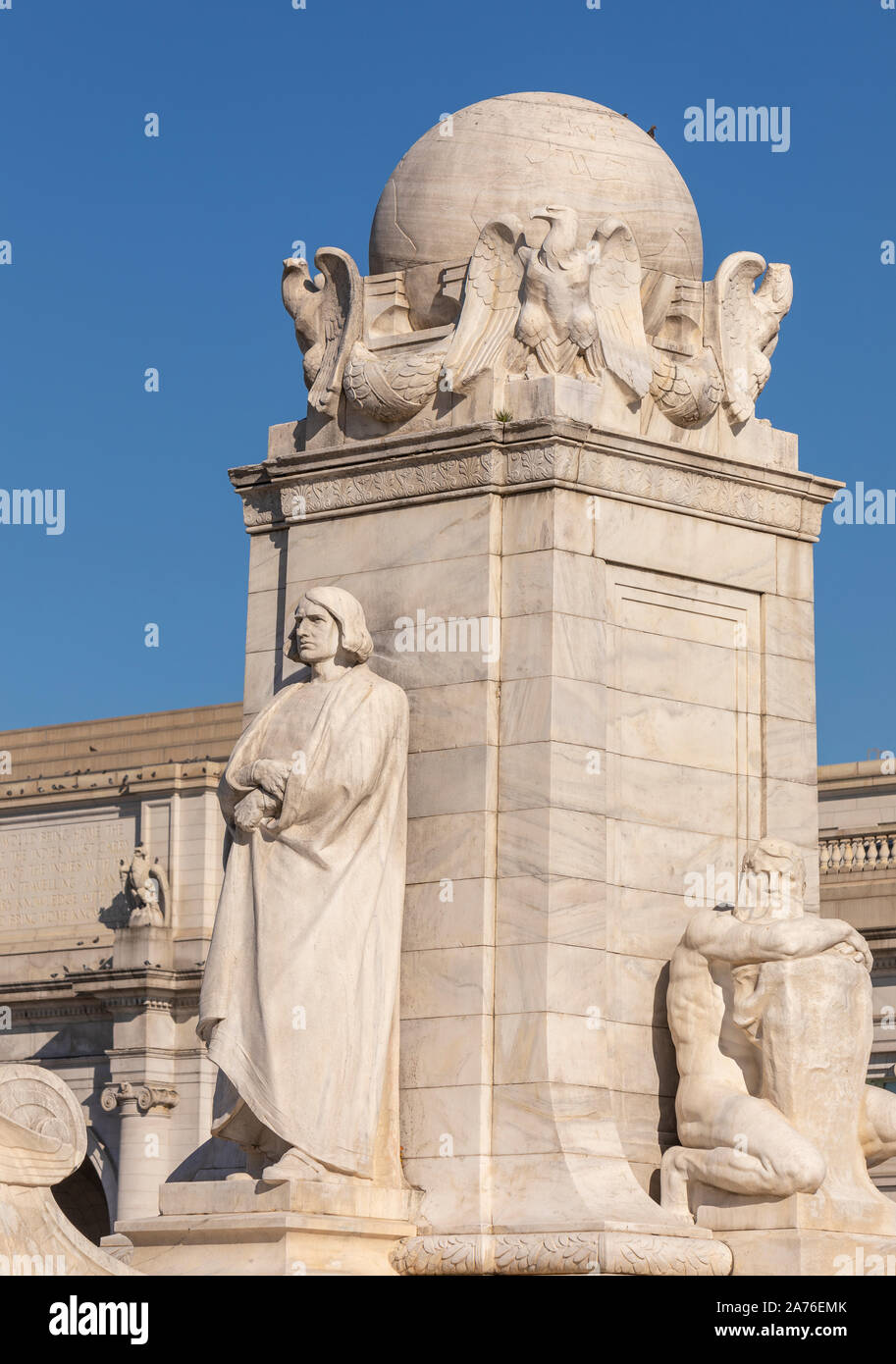 WASHINGTON, DC, États-Unis - Columbus Fontaine, également connu sous le nom de Columbus Memorial, à la gare Union. Banque D'Images