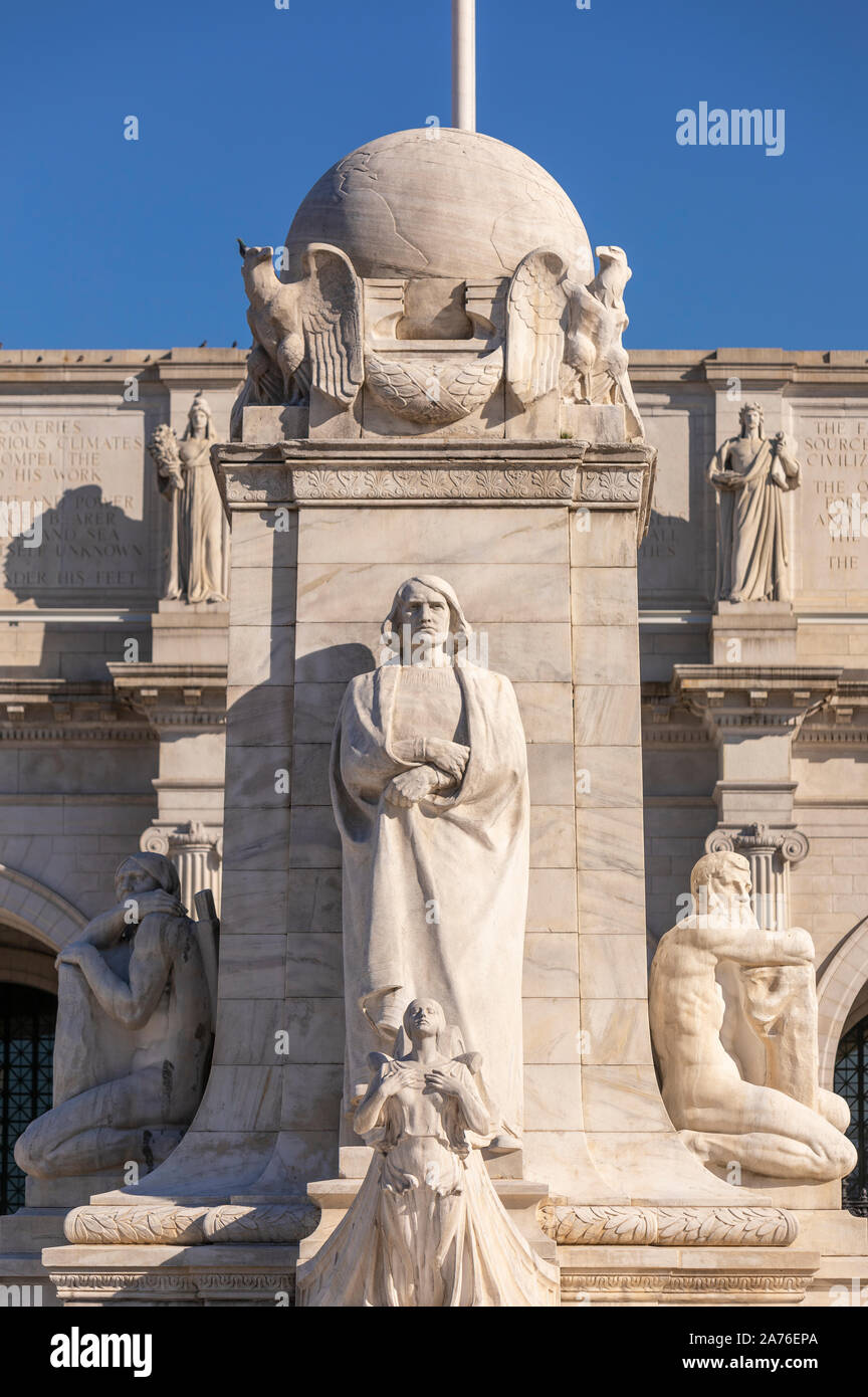 WASHINGTON, DC, États-Unis - Columbus Fontaine, également connu sous le nom de Columbus Memorial, à la gare Union. Banque D'Images