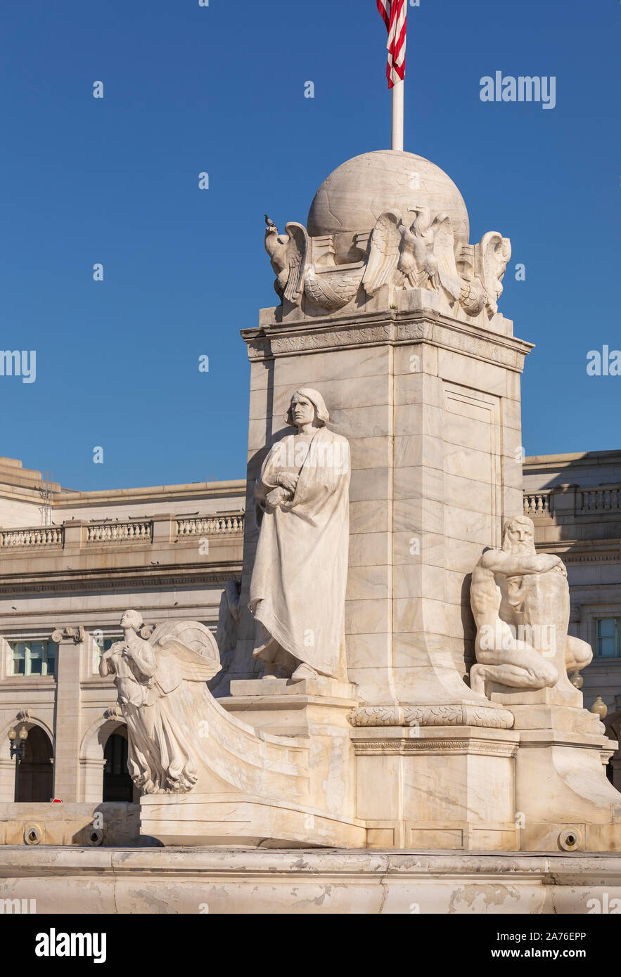 WASHINGTON, DC, États-Unis - Columbus Fontaine, également connu sous le nom de Columbus Memorial, à la gare Union. Banque D'Images