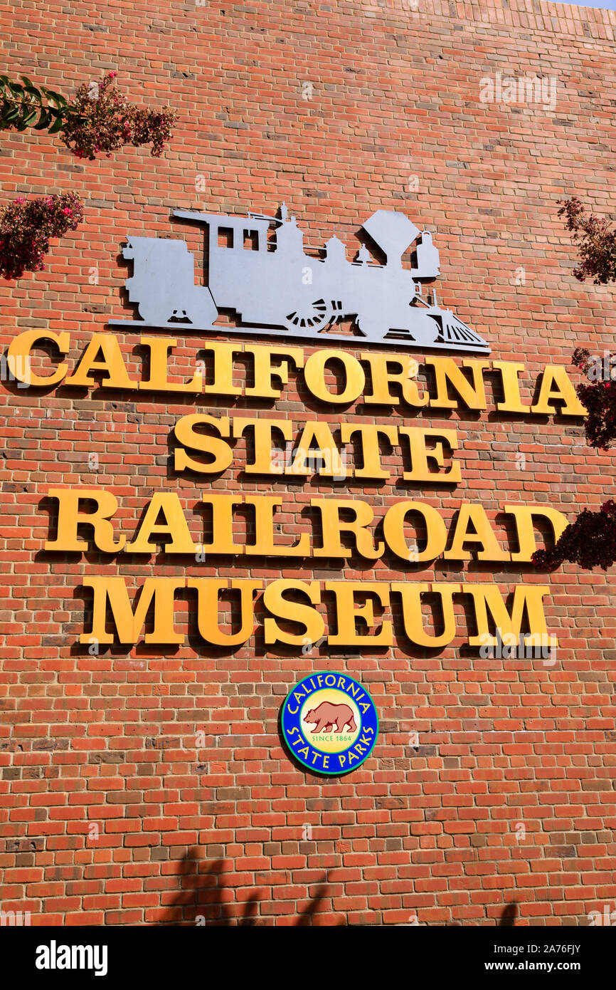 California State Railroad Museum, Sacramento, capitale de l'État de Californie, États-Unis d'Amérique. Banque D'Images