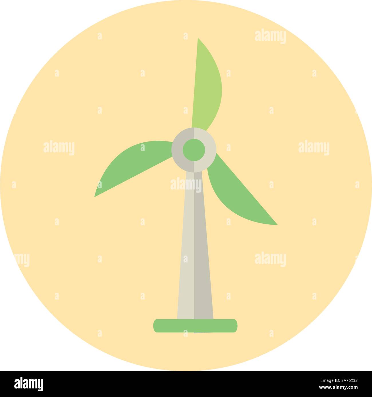 Éolienne de générateur d'énergie verte icône bloc vector illustration Illustration de Vecteur