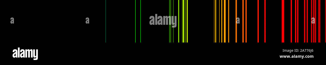 Spectre d'émission de fluor Banque D'Images