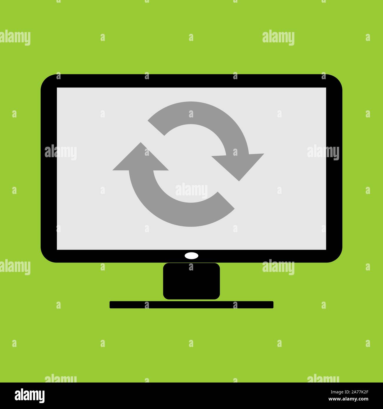 Film ou vidéo chargement en LC moniteur PC ordinateur illustration vectorielle et de l'icône Banque D'Images