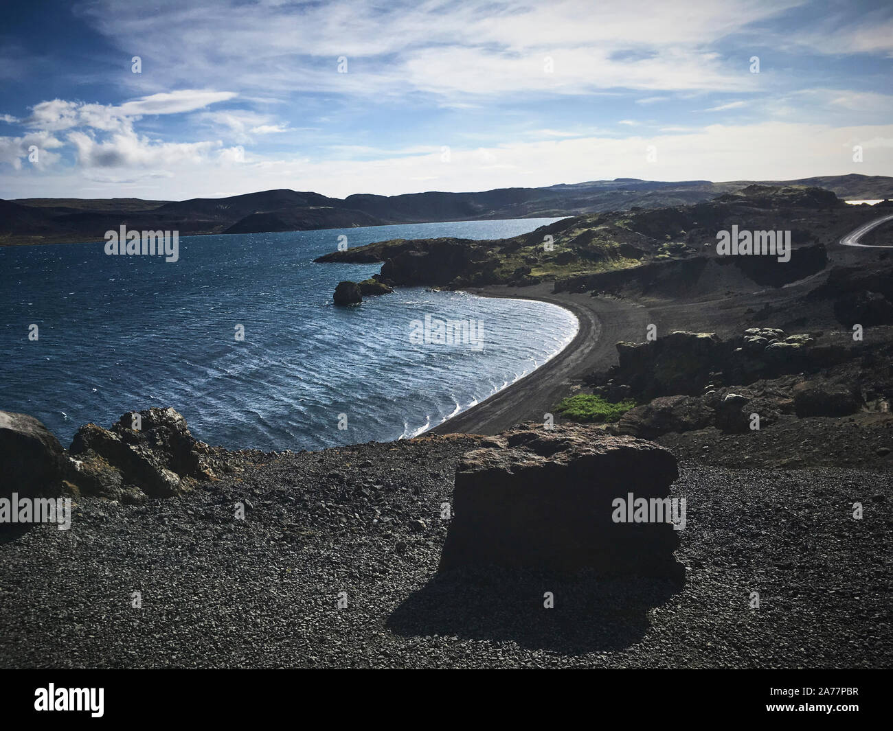 Le magnifique paysage de l'Grindavíkurbaer. Banque D'Images