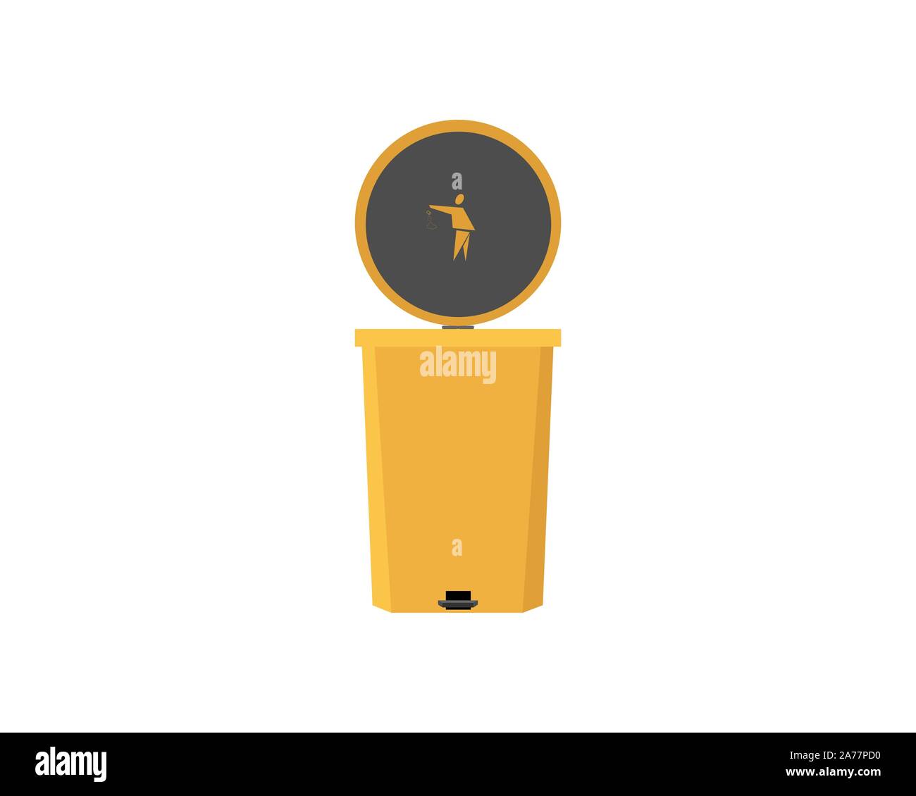 Corbeille sur un arrière-plan blanc isolé. Vector illustration. Illustration de Vecteur