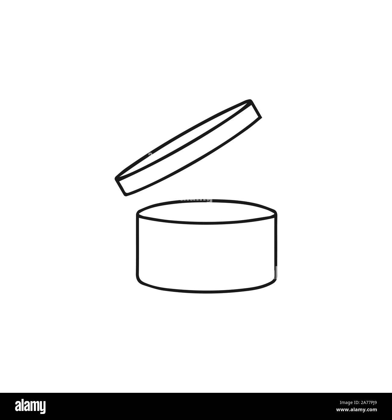 Période après ouverture symbole. Illustration vectorielle, modèle plat. Illustration de Vecteur