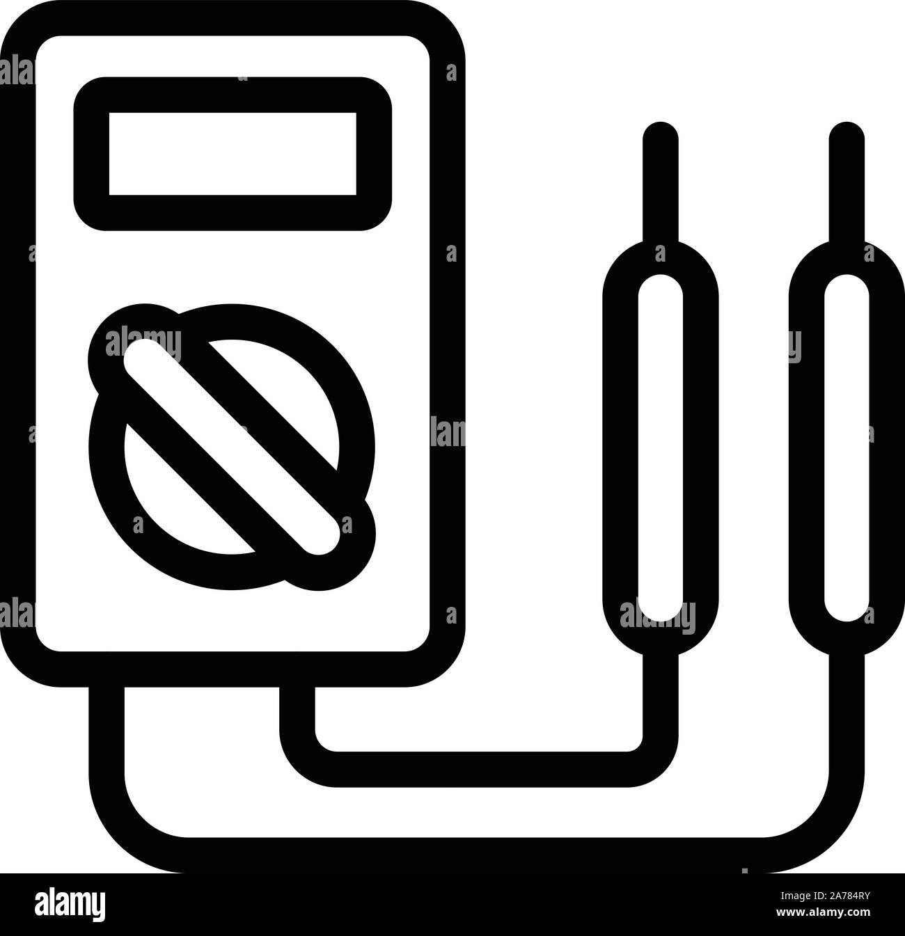 Icône style du contour, multimètre Illustration de Vecteur