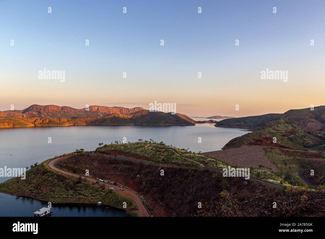 Lake Argyle est l'Australie de l'Ouest la plus grand réservoir en volume. près de la ville de Kimberley est ku Banque D'Images