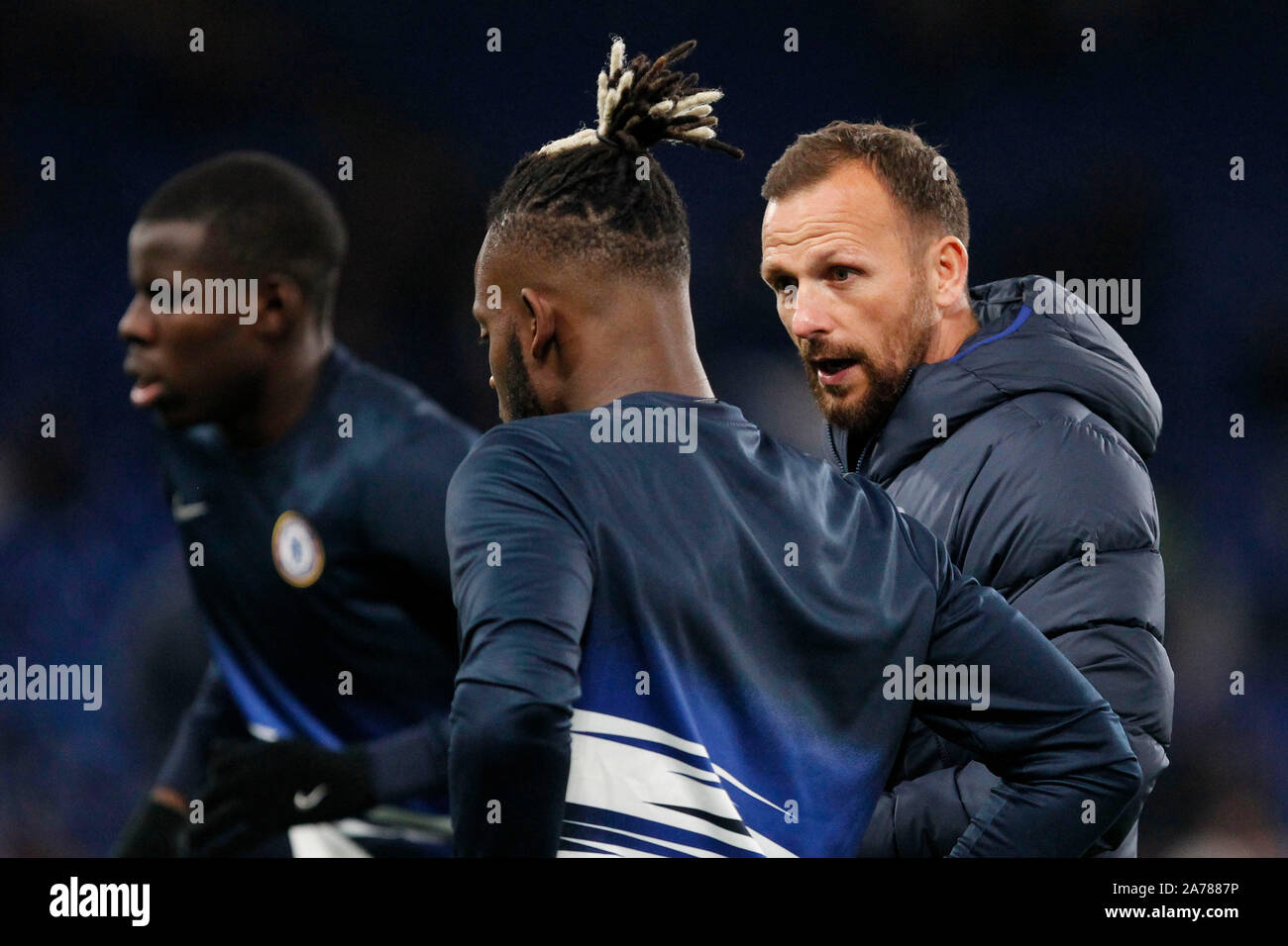 Londres, Royaume-Uni. 30Th Oct, 2019. Chelsea gestionnaire adjointe, Jody Morris au cours de la cire en Cup match entre Chelsea et Manchester United à Stamford Bridge, Londres, Angleterre le 30 octobre 2019. Photo par Carlton Myrie. Credit : premier Media Images/Alamy Live News Banque D'Images