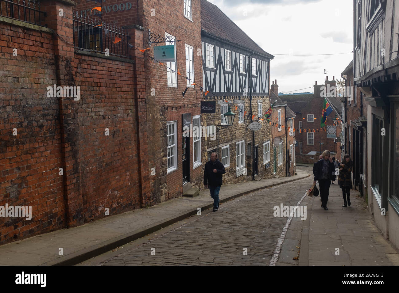 Le centre-ville de Lincoln, Lincolnshire, Royaume-Uni Banque D'Images